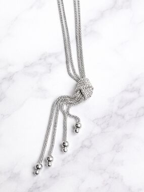Silpada 925 Sterling Silver Knot Tassel Pendant Necklace